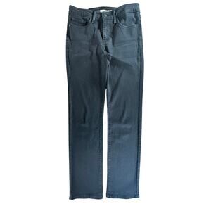 LEVI'S JEANS WOMEN’S 28 BLACK 314‎ SHAPING STRAIGHT LEG MID RISE